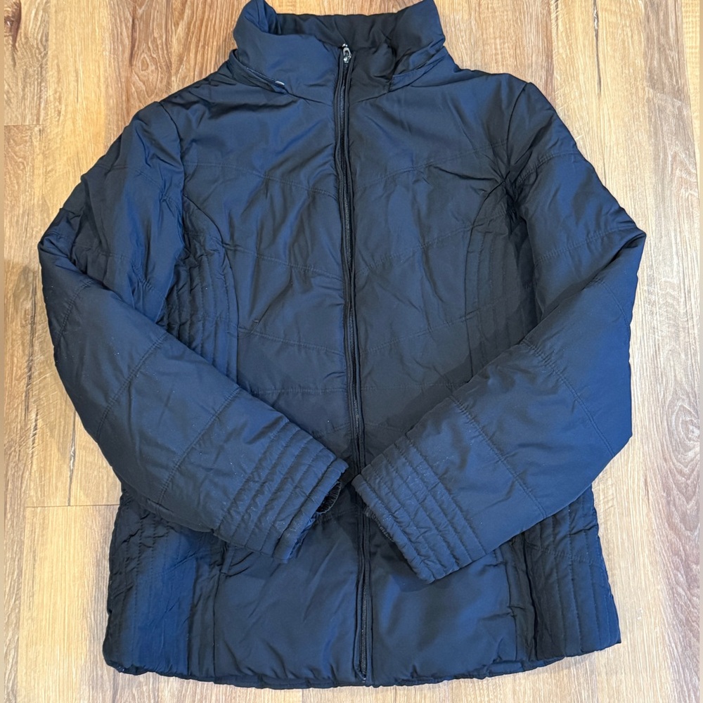St. John’s Bay Women’s Quilted Puffer Jacket (w/out hood)(Black)(Size: L)